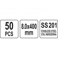 Coliere metalice reglabile din otel 8.0 x 400 mm Y..